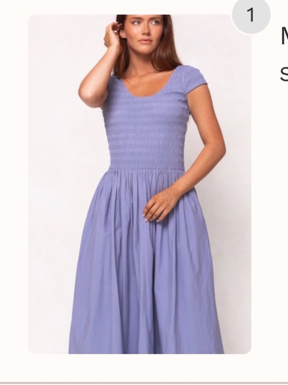 NWT Ivy City Co Marlow Cap Sleeve Dress in Blue S